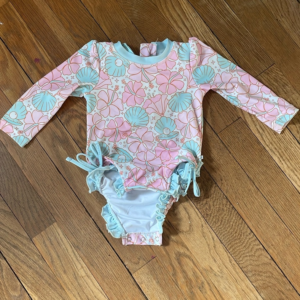 Baby Girl Swim One Pice Caden Lane Flowers 6-12 Month